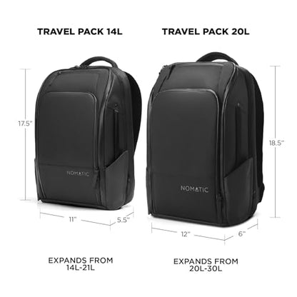 NOMATIC 20L Travel Pack Expandable to 30L TSA Carry-On Laptop Backpack Water Resistant
