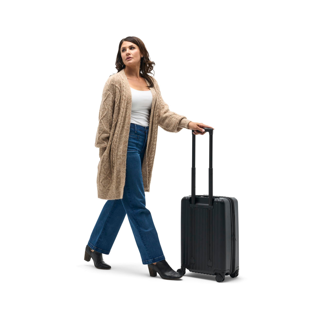 NOMATIC METHOD Carry-On Luggage Hard Shell Suitcase for 3–5 Day Travel Durable Roller Bag Black