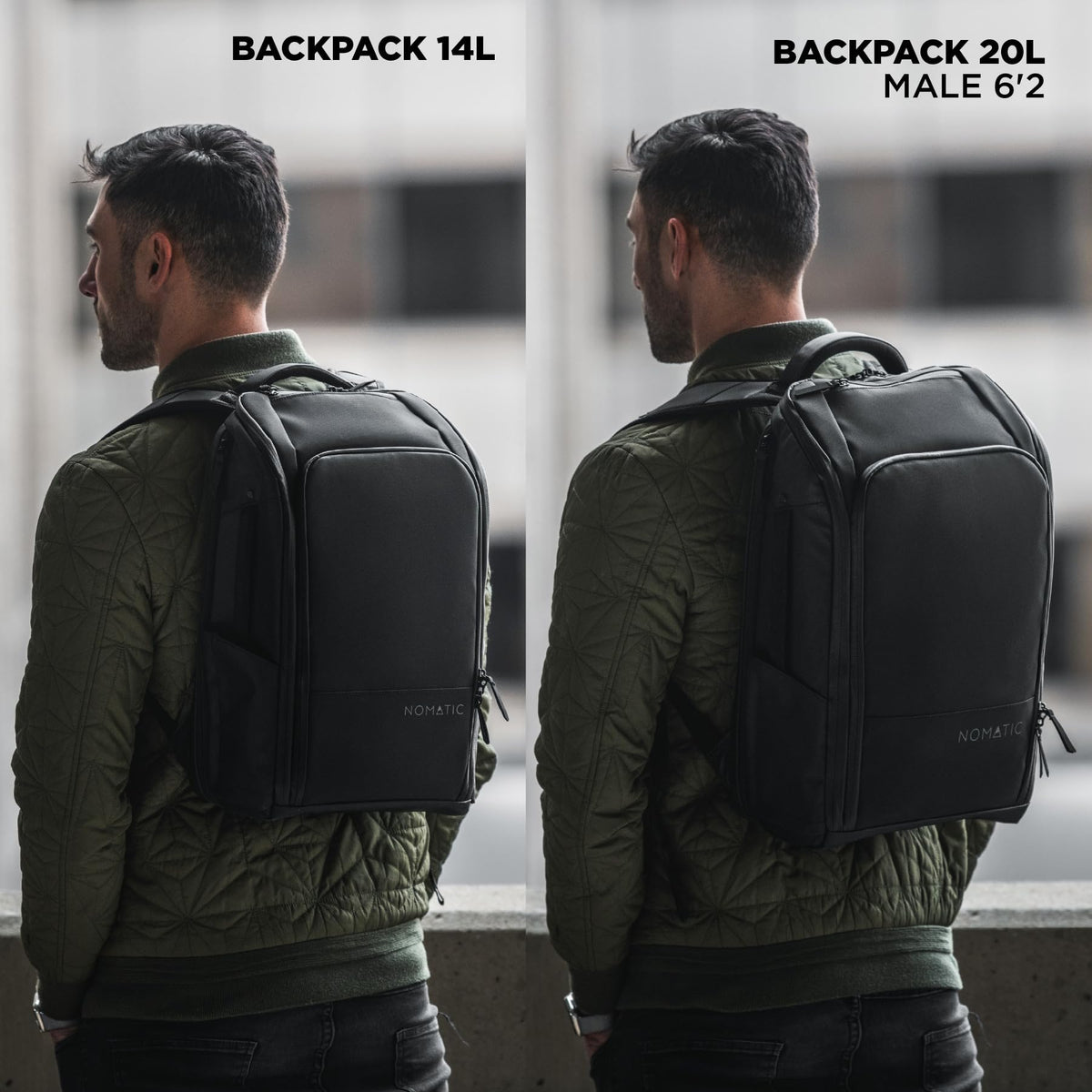NOMATIC 20L Expandable Backpack Work Travel Laptop Bag 16” Sleeve Water Resistant Daypack
