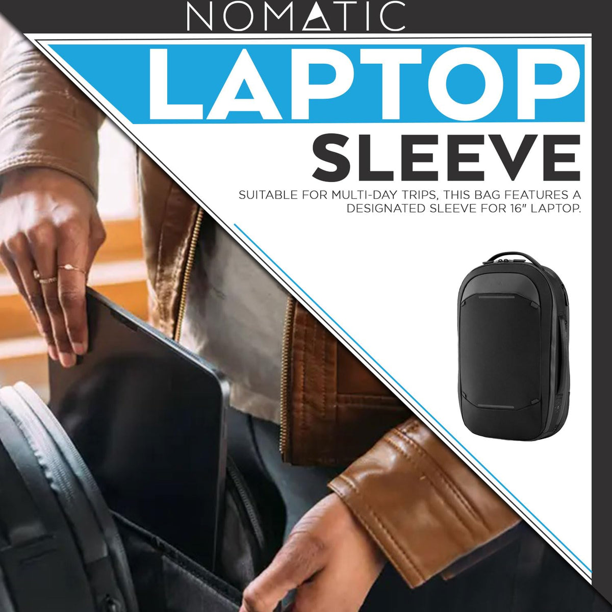 NOMATIC Navigator RS 15L Backpack Compact Travel Laptop Bag Everyday Carry for Men