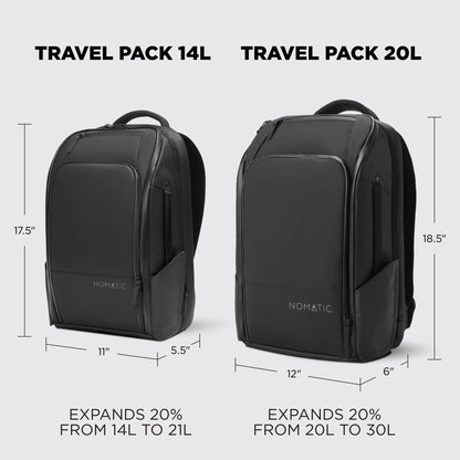 NOMATIC 20L Travel Pack Expandable to 30L TSA Carry-On Laptop Backpack Water Resistant