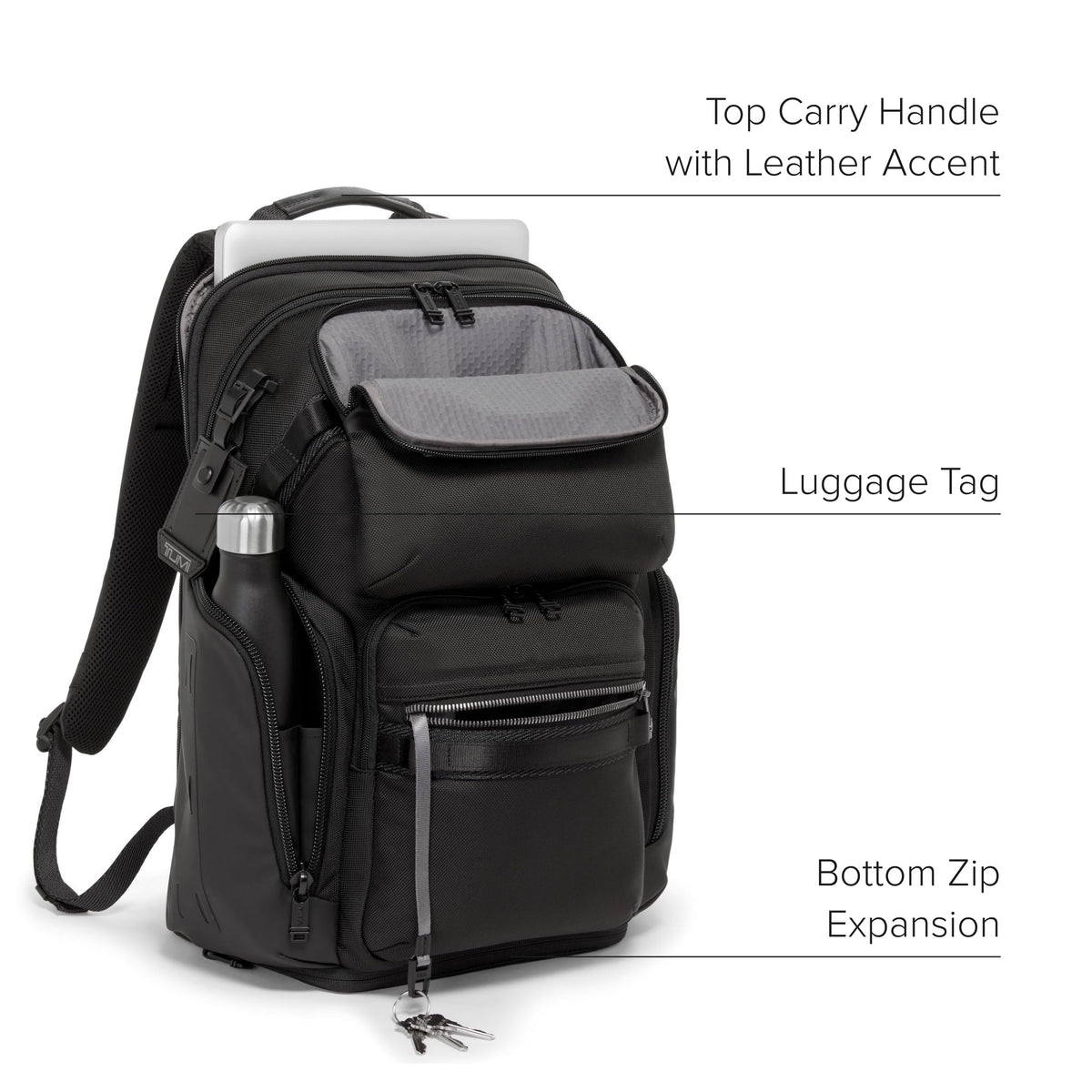 TUMI Alpha Bravo Nomadic Backpack Men’s Travel Laptop Bag Fits 15” Durable Carry-On Black