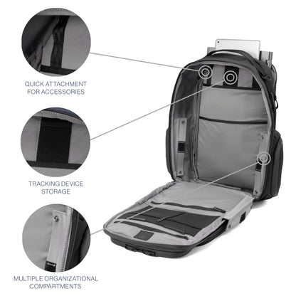 Travelpro Altitude 30-36L Expandable Laptop Backpack Water Resistant Business Travel Bag Black