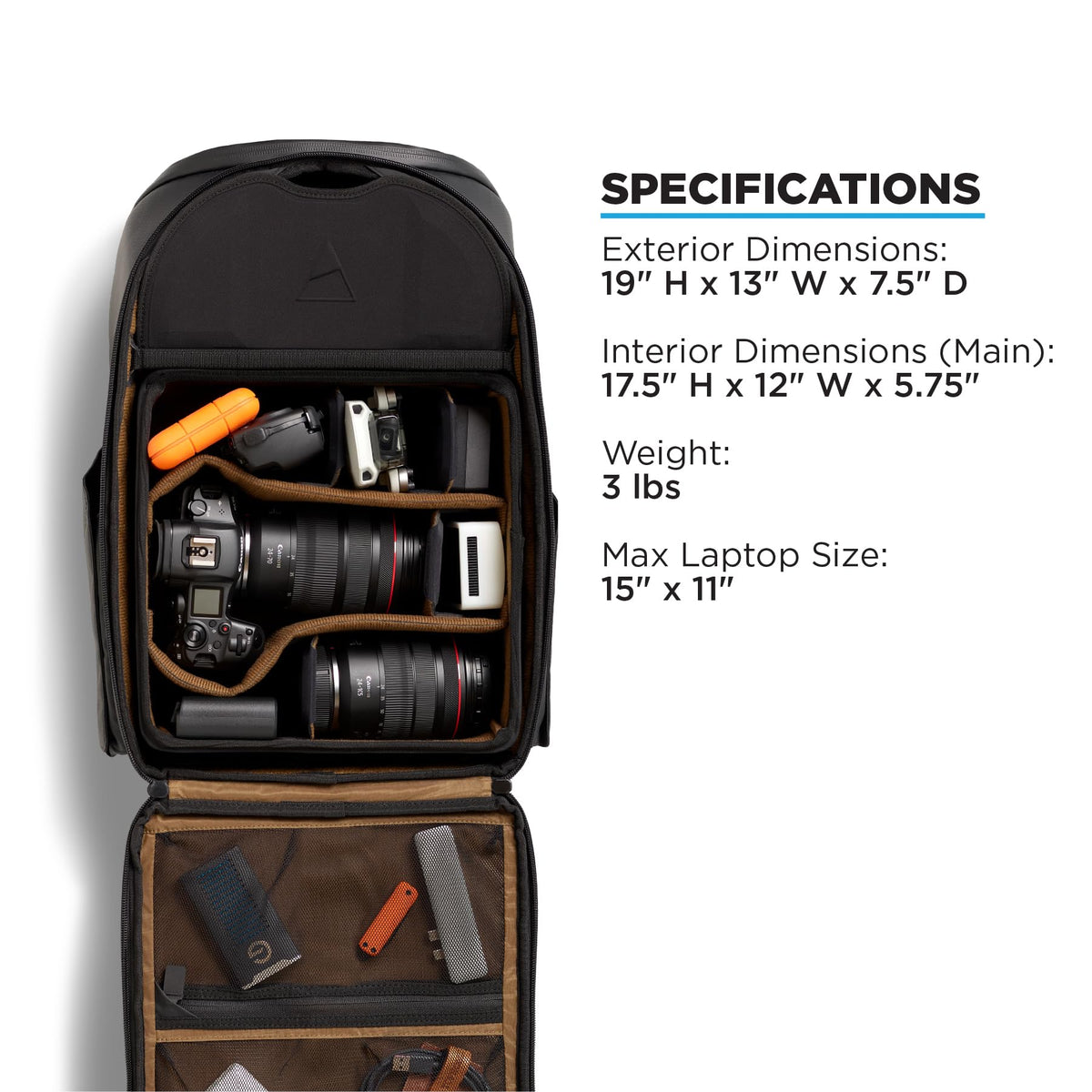NOMATIC Peter McKinnon 25L Camera Backpack with Cube DSLR Travel Photography Bag Large Capacity