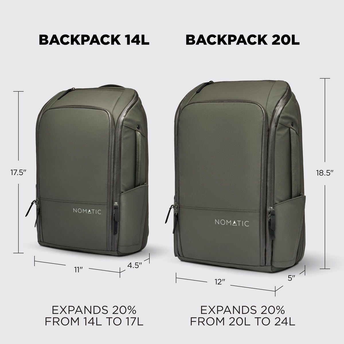 NOMATIC 20L Travel Backpack Carry-On Laptop Bag Water Resistant Business Backpack Men Women