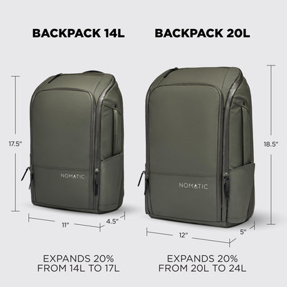NOMATIC 20L Travel Backpack Carry-On Laptop Bag Water Resistant Business Backpack Men Women
