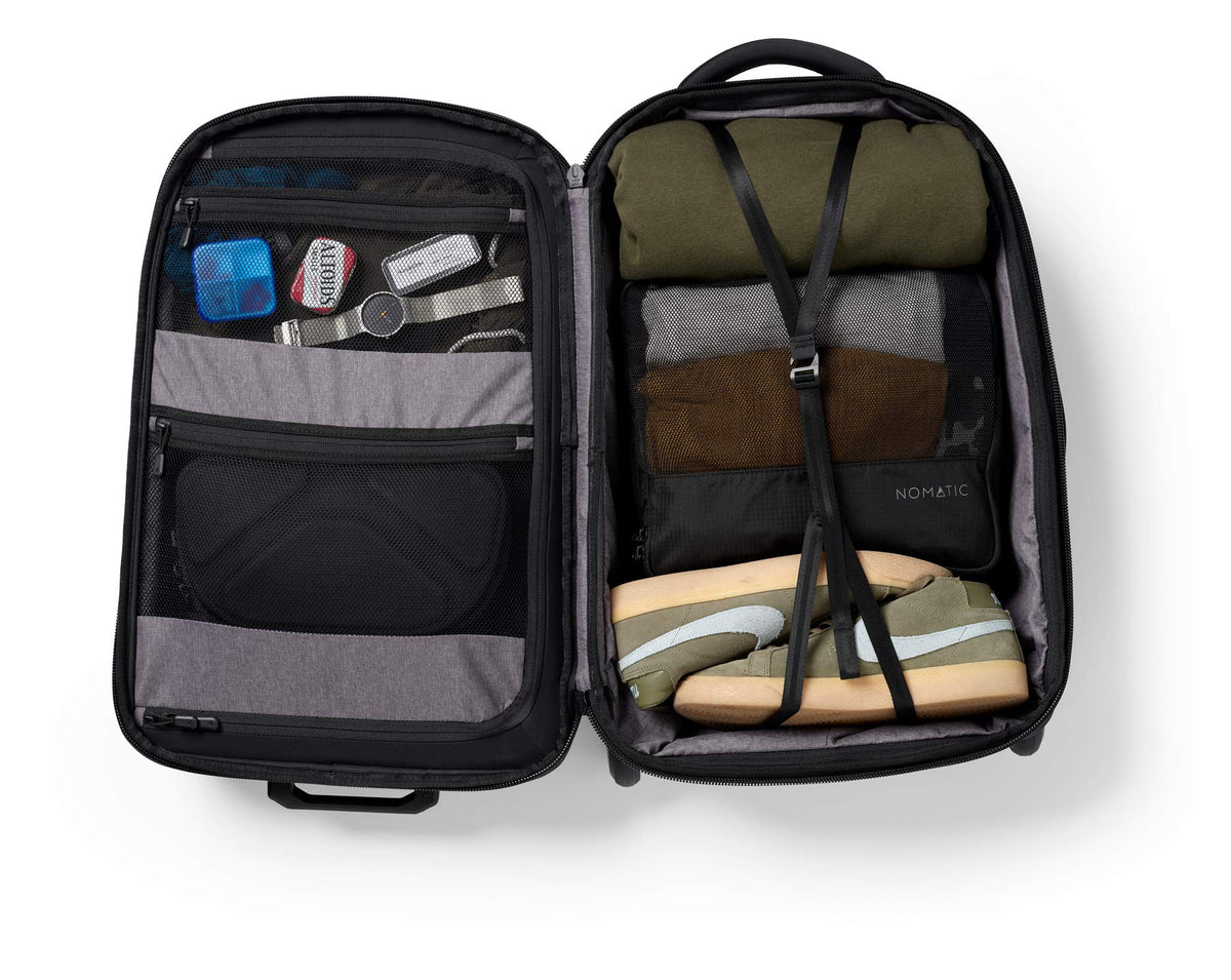 NOMATIC Navigator Carry-On 37L Expandable Hard Shell Luggage Anti-Theft Roller with Laptop Compartment